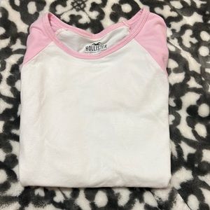 Pink baseball tee